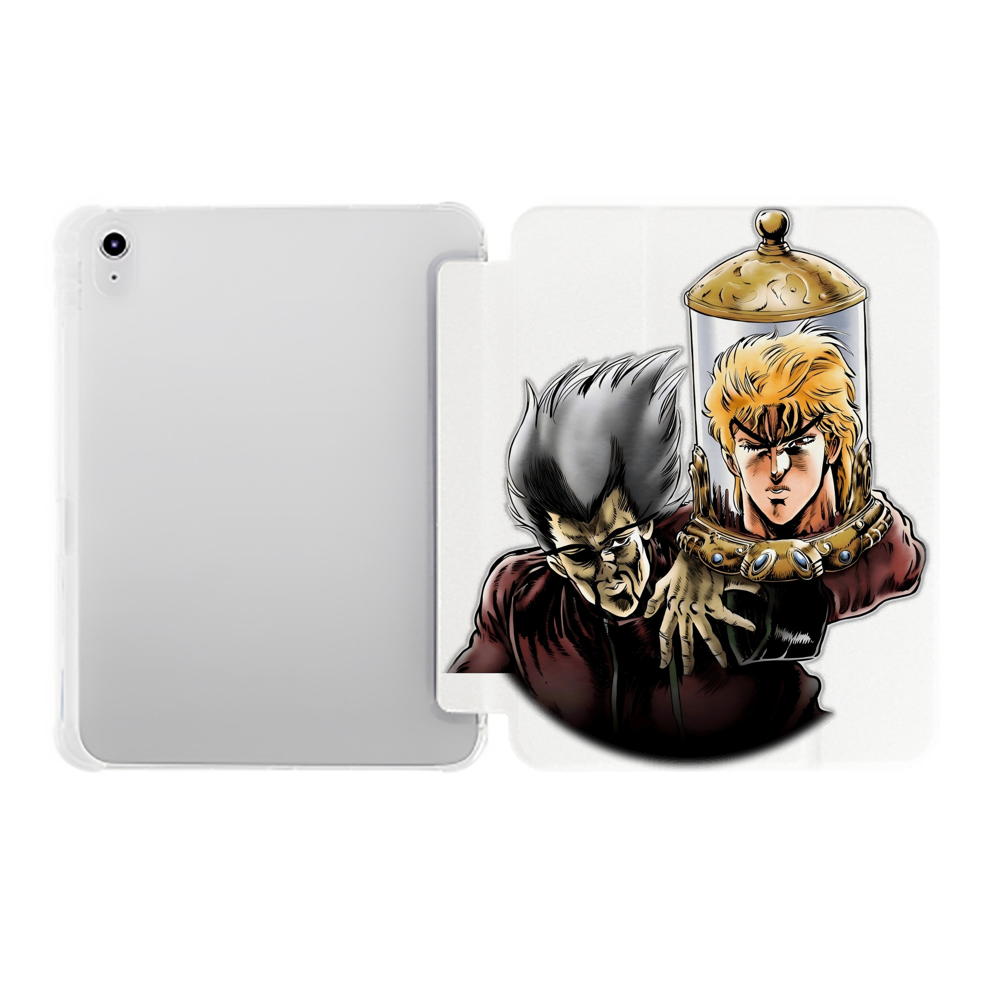 （画像用） ジョジョの奇妙な冒険 ディオ?ブランドー JoJo's Bizarre Adventure Dio Brando IPad ケース ペン収納付き 三つ折りスタンド PUレザー×シリコン 対応機種9.5/10.5/10.9インチ